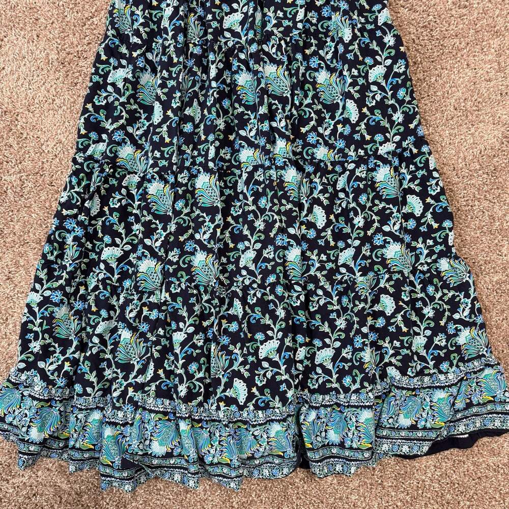 Soft Surroundings Boho Floral Maxi Dress Bell Sleeve Cottagecore Romantic XL - Picture 9 of 9